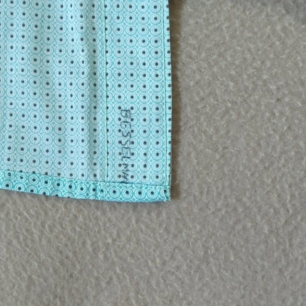 Wrangler Wrancher Pearl Snap Shirt‎ Mens XXL Light Blue Geometric Western
